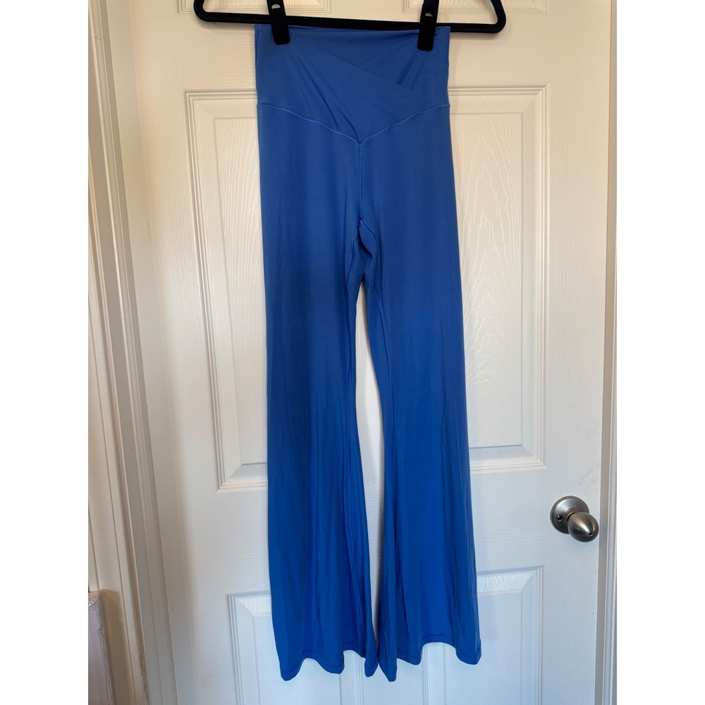 OFFLINE by Aerie Real Me Crossover Flare Leggings Blue High Rise Short Inseam M